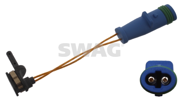 Senzor de avertizare,uzura placute de frana 10 93 9246 SWAG